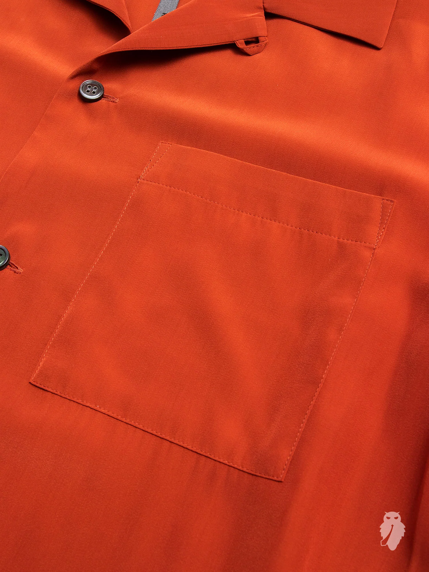 Tailored Hawaiian Shirt in Luminous Orange - Image 4