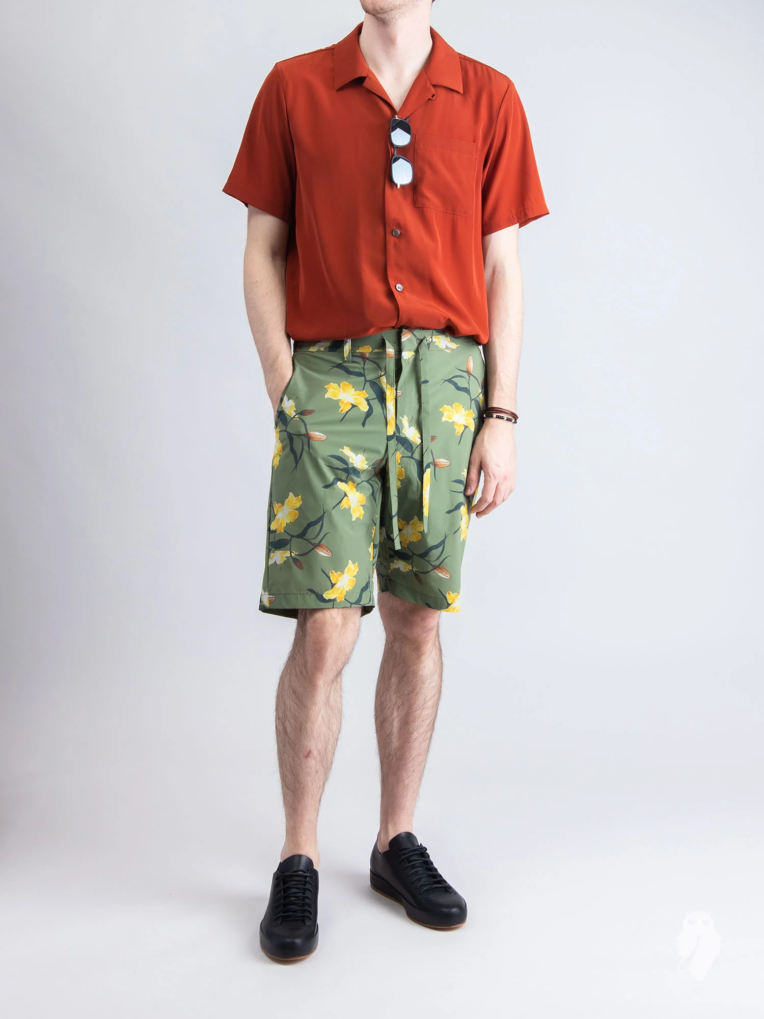 Tailored Hawaiian Shirt in Luminous Orange - Image 8