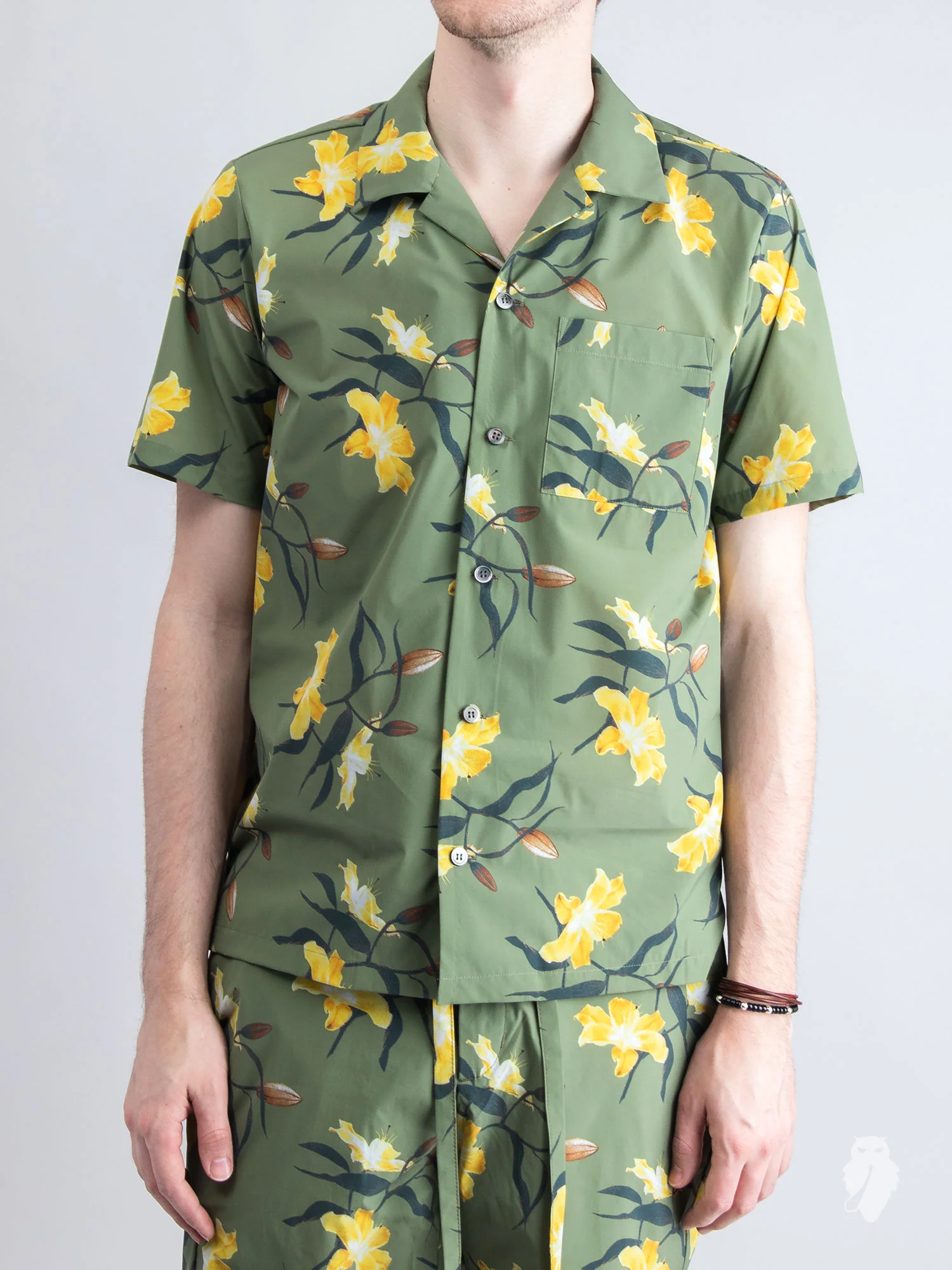 Tailored Hawaiian Shirt in Yellow Flowers - Image 2