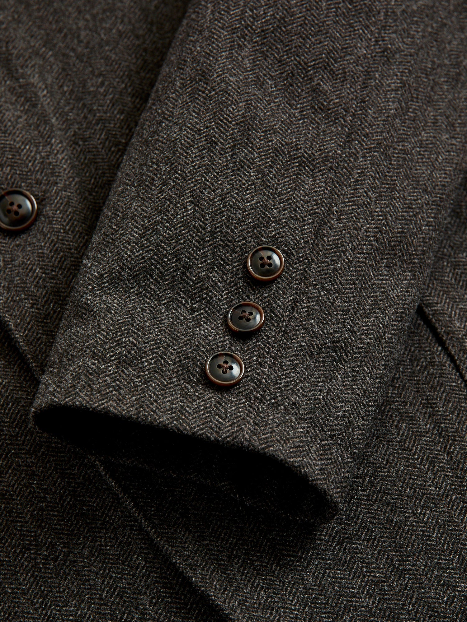 Tailored Sack Jacket in Brown Herringbone - Image 10