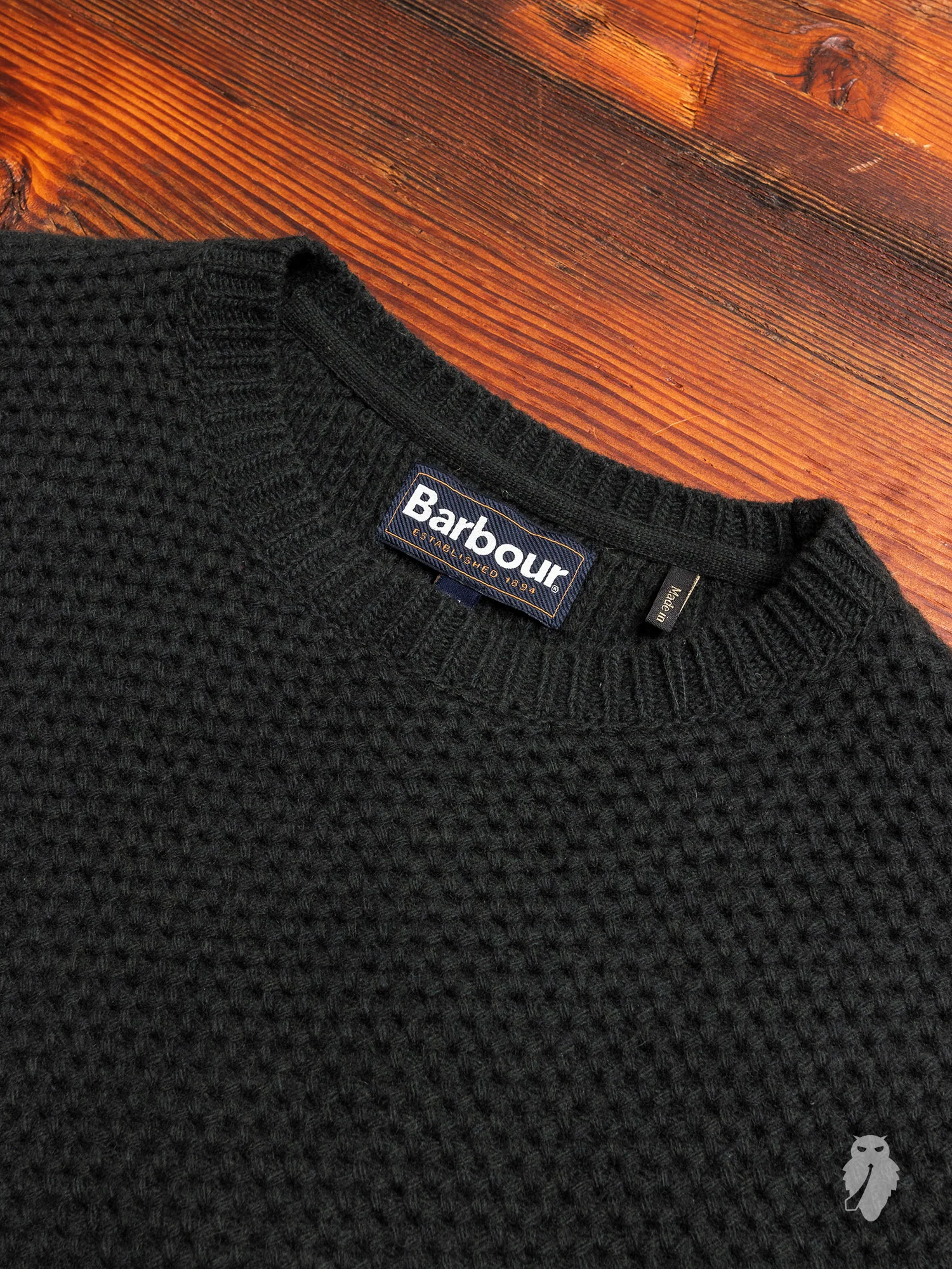 "Talon" Crewneck Sweater in Moss - Image 3