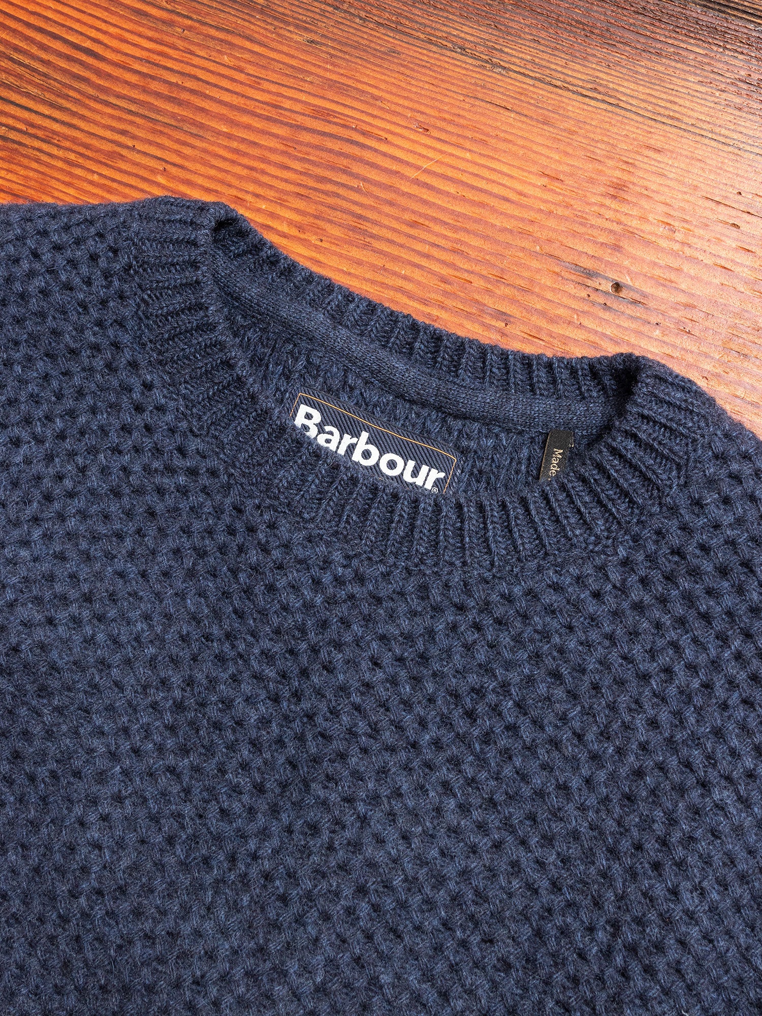 "Talon" Crewneck Sweater in Navy - Image 2