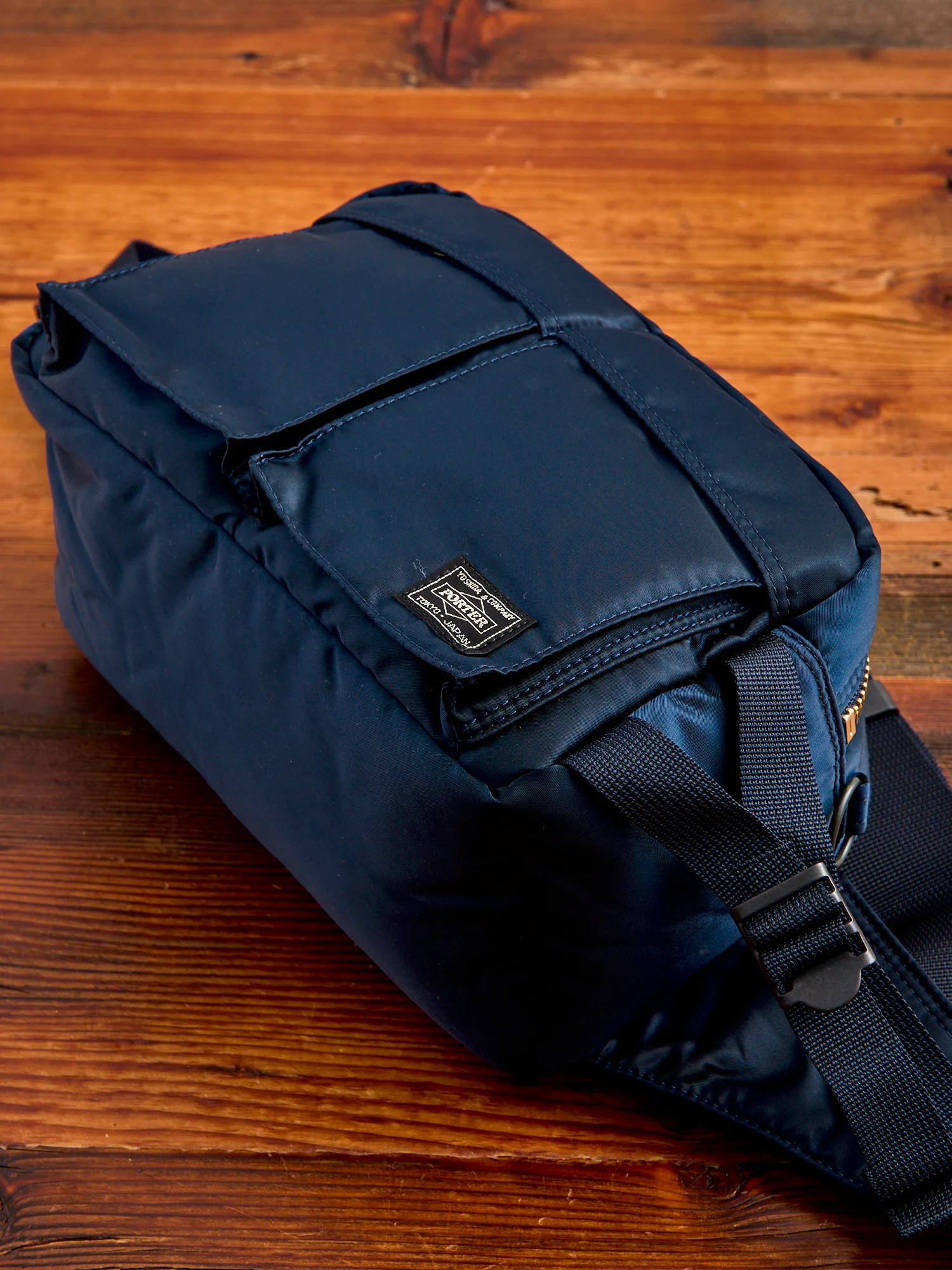 "Tanker" 2-Way Waist Bag in Iron Blue - Image 3