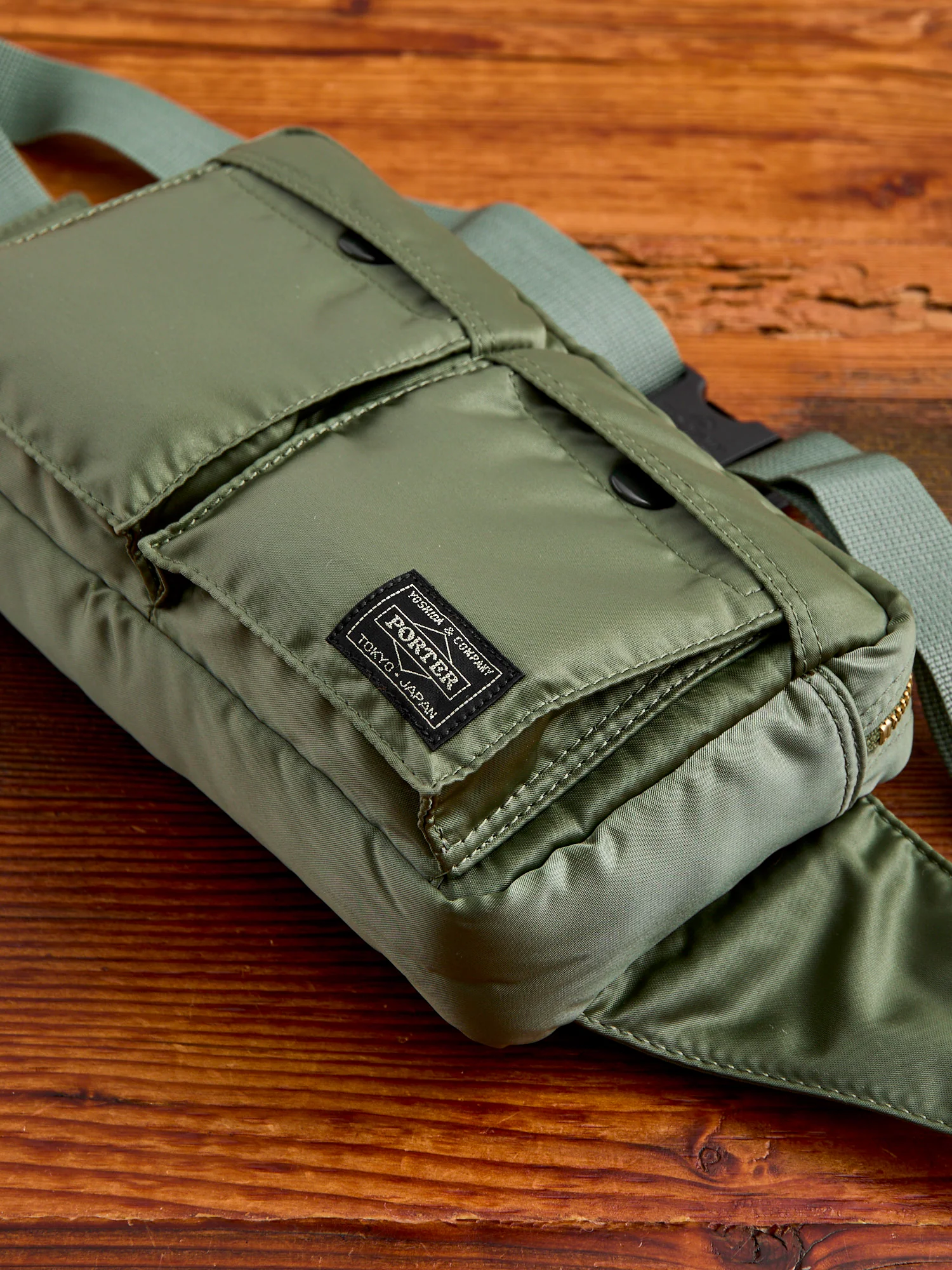 "Tanker" Waist Bag in Sage Green - Image 3