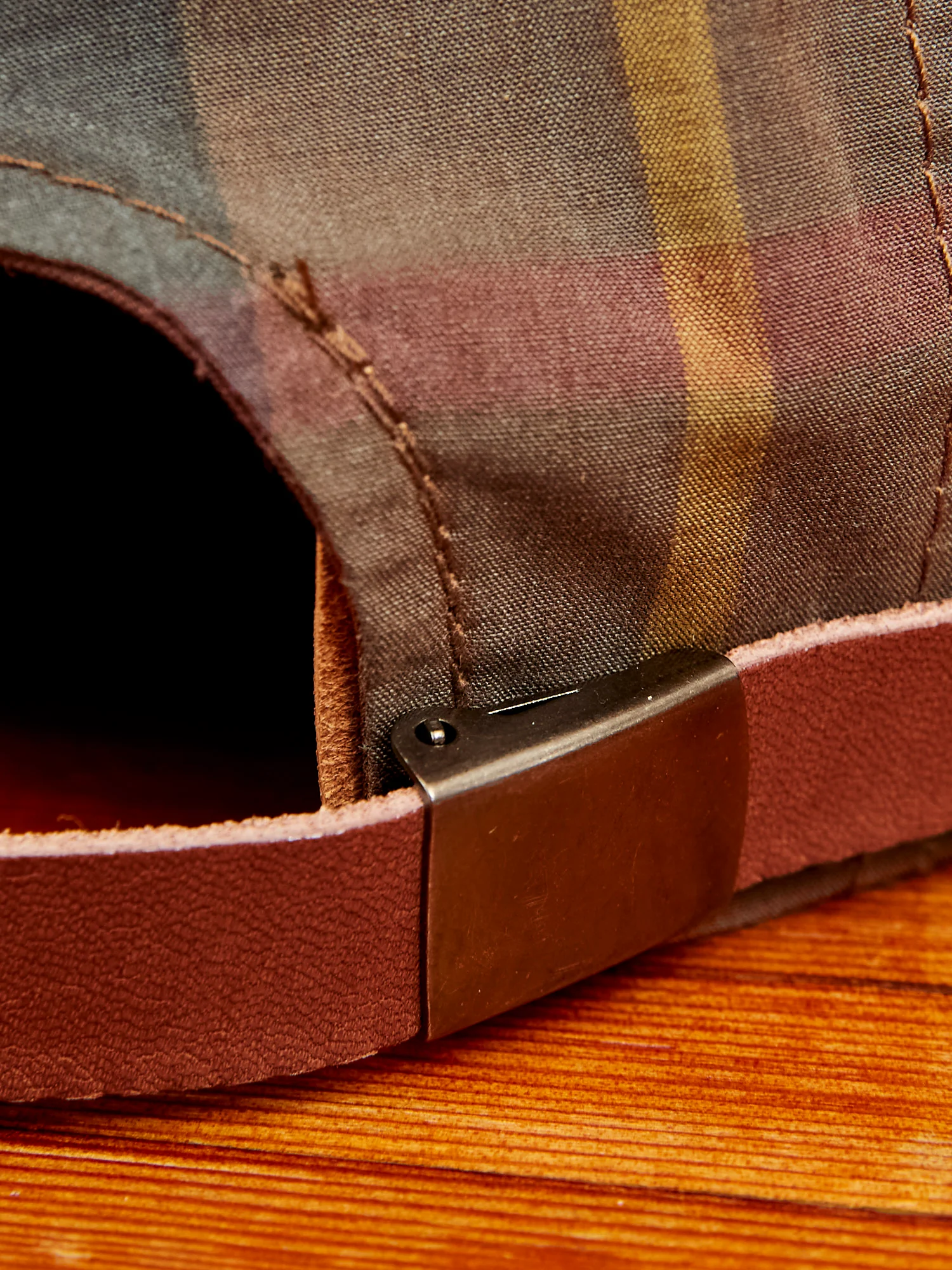 Tartan Cap in Brown - Image 5