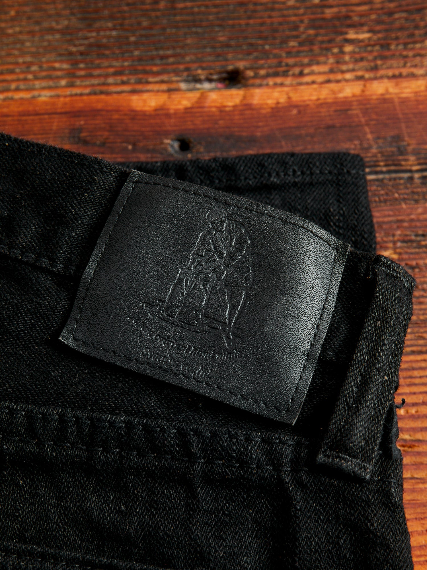 TCD-003-BK "Teacore Black" 14oz Rinsed Black Selvedge Denim - Regular Straight Fit - Image 10