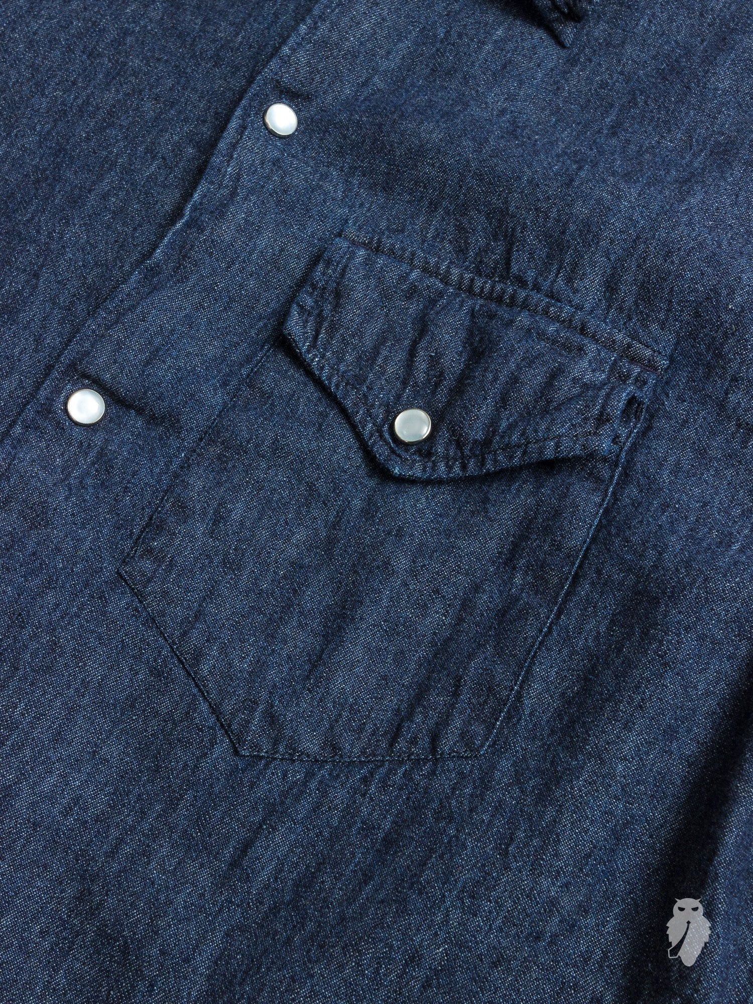 "Ted" Denim Shirt in Washed Indigo - Image 2