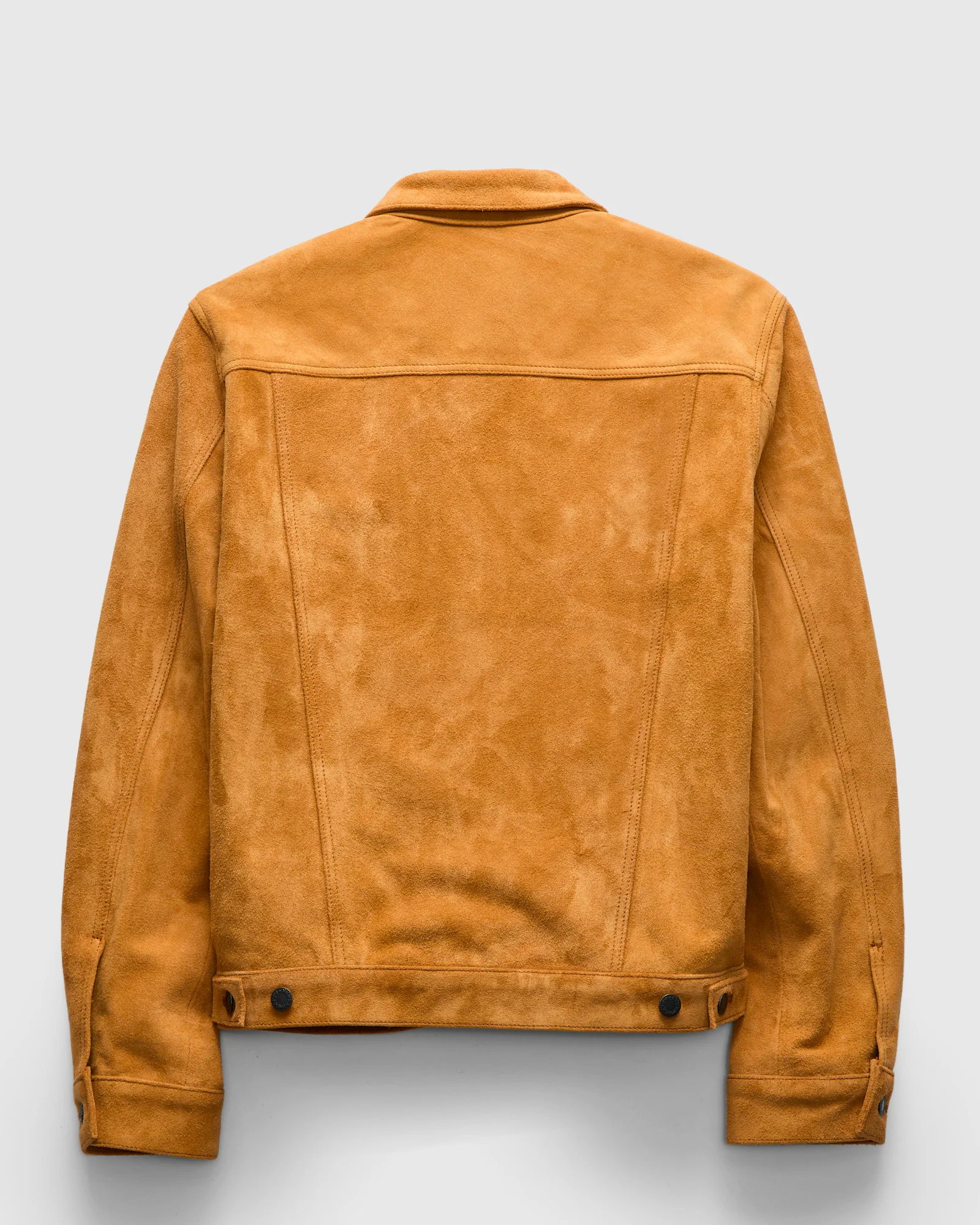 "The Boxer" Horsehide Suede Jacket in Beige - Image 4