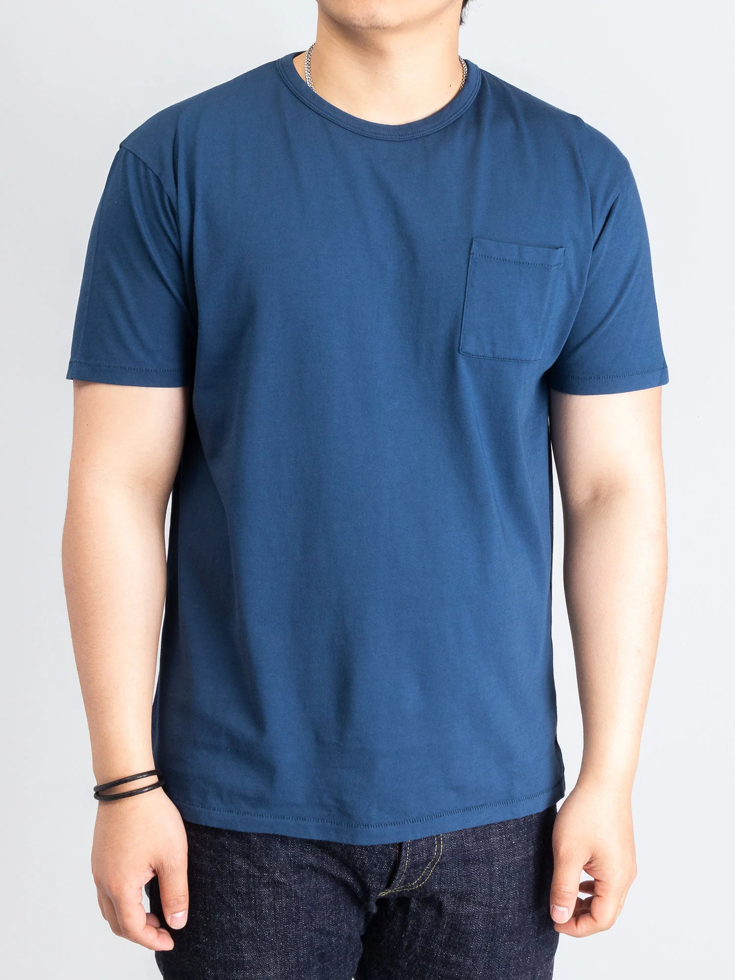 The Pocket T-Shirt in Dusty Blue - Image 2
