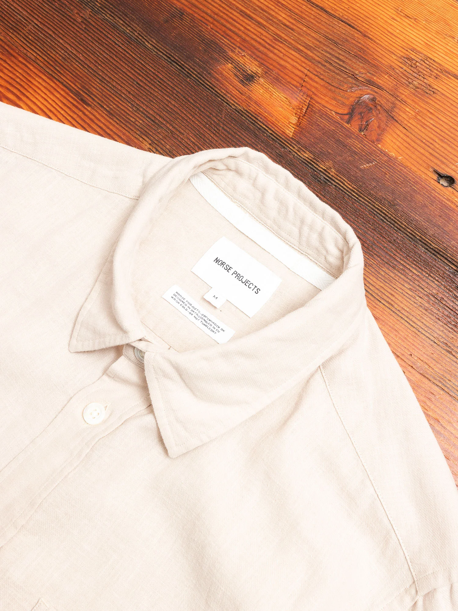 Thorsten Cotton Linen Shirt in Oatmeal - Image 3