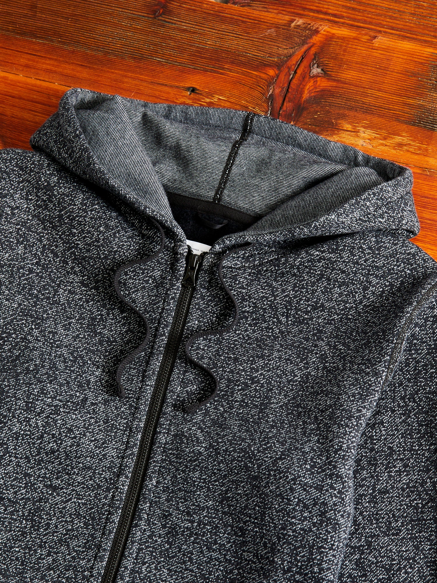 "Tiger Fleece" Zip Hoodie in Black - Image 2