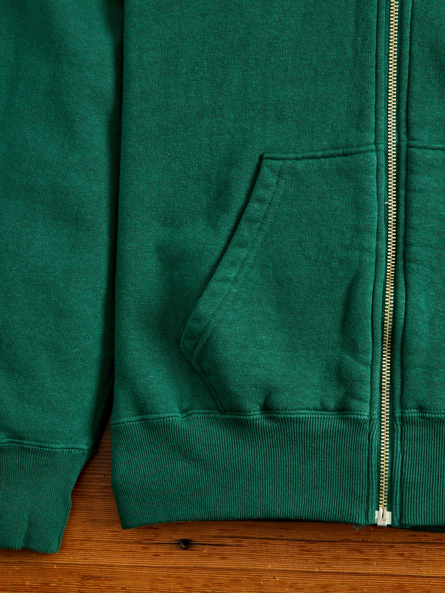 Tsuriami Loopwheel Zip Hoodie in Green - Image 6