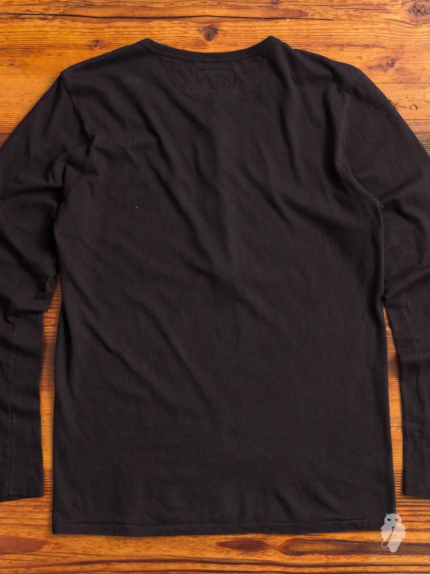 Tube Knit Long Sleeve Henley in Black - Image 5