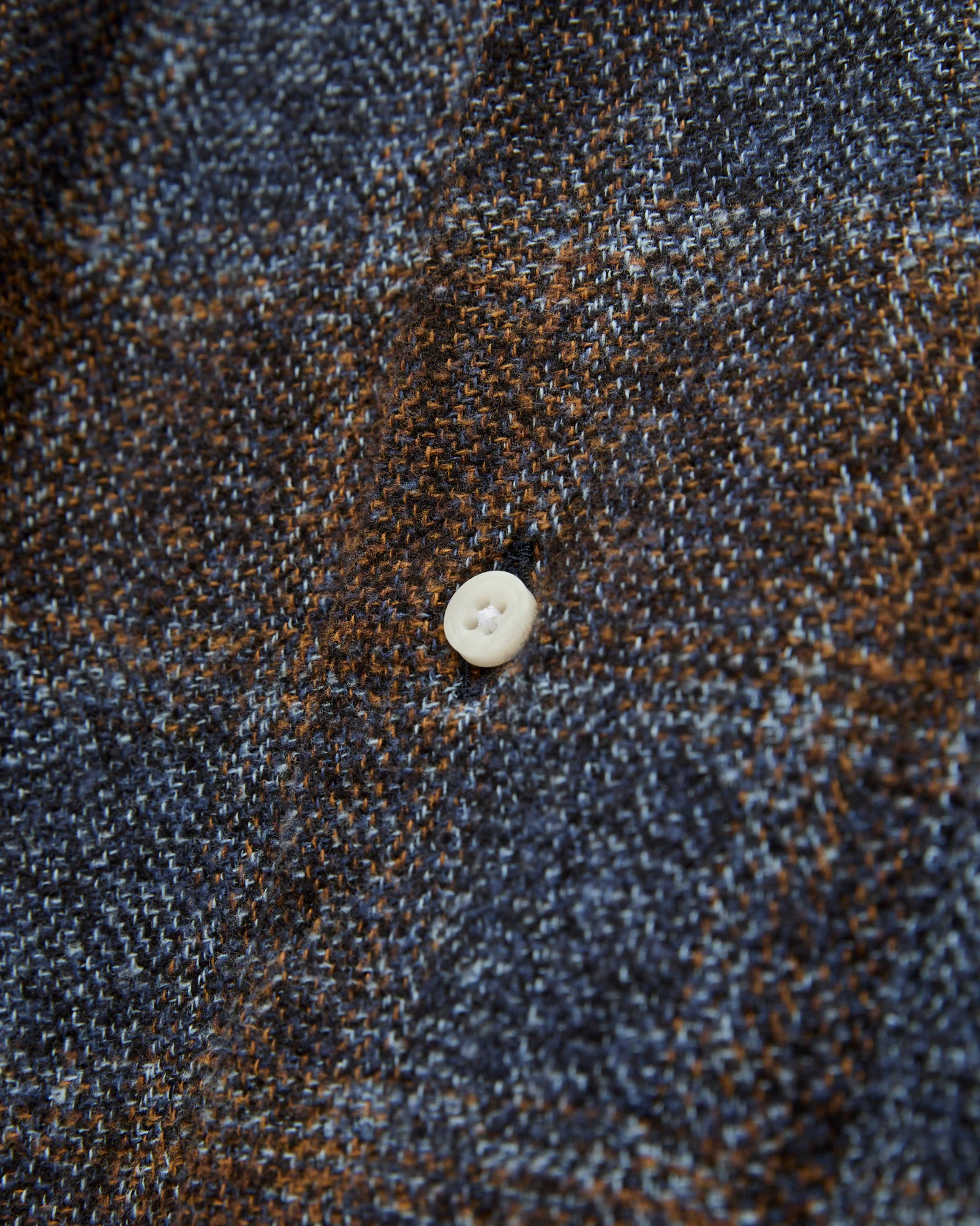 Tweed Check Camp Shirt in Brown - Image 5