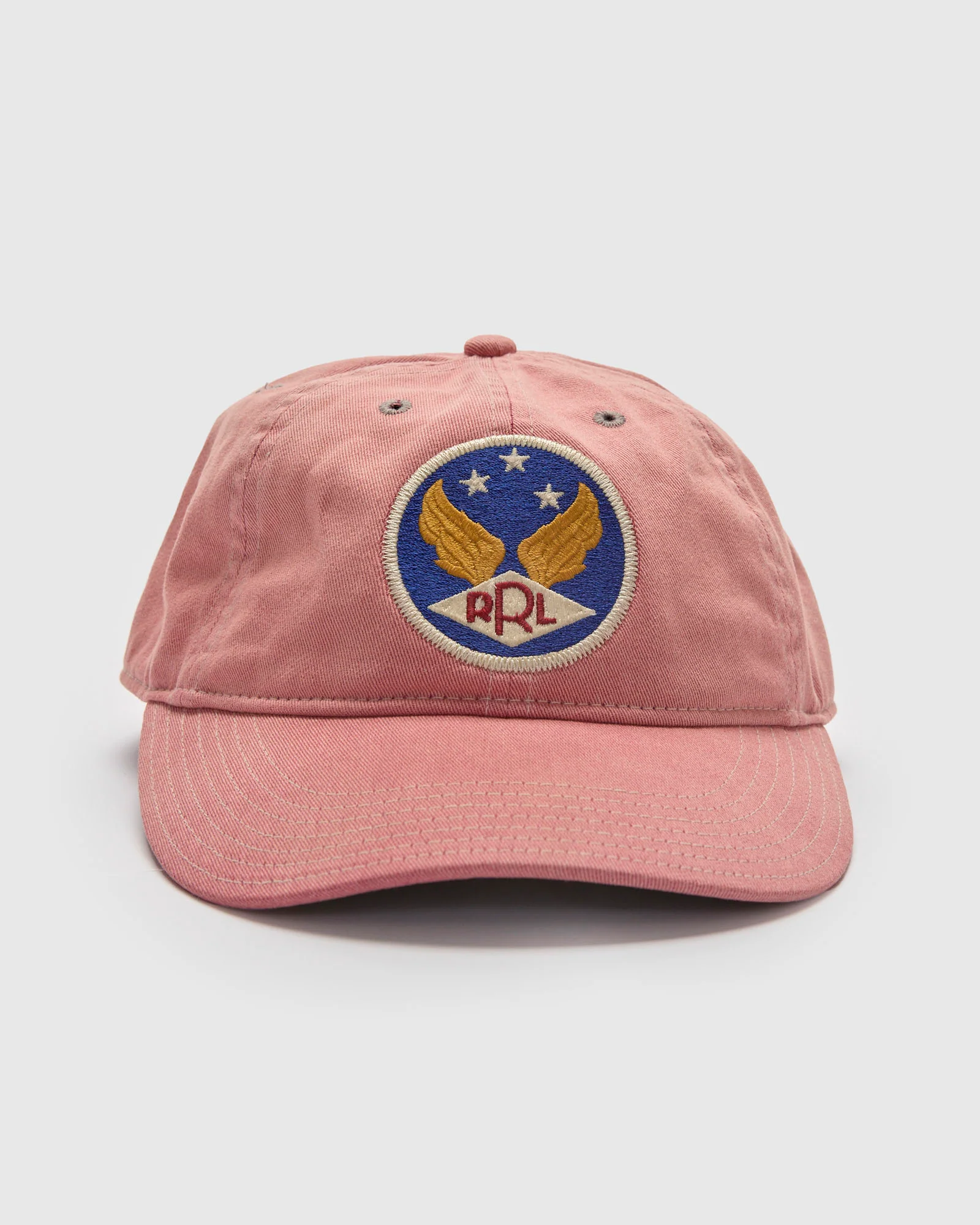 Twill Baseball Cap in Faded Red - Image 3