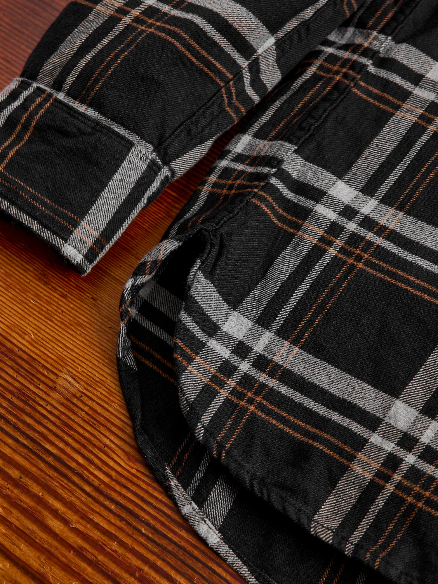 Utility Work Shirt in Black Plaid - Image 8