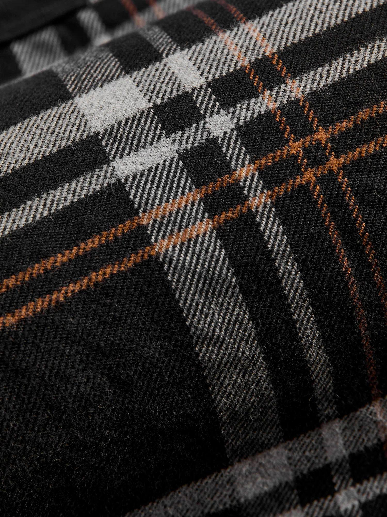 Utility Work Shirt in Black Plaid - Image 9