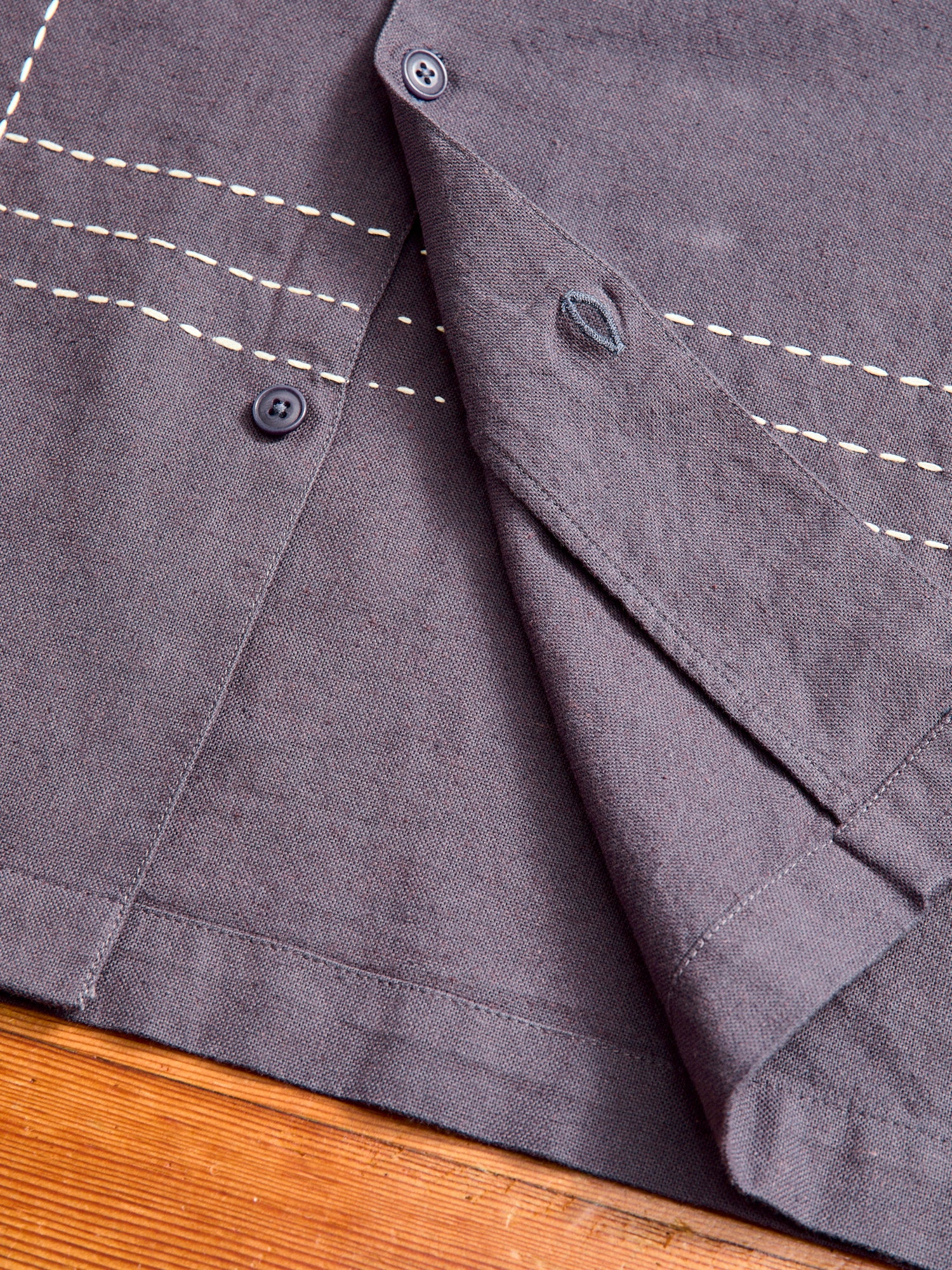 Vacation Shirt in Plum Handstitch - Image 9
