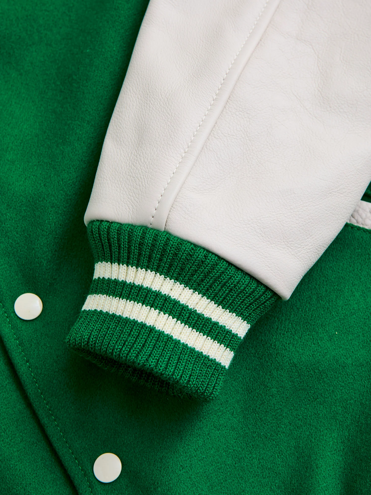 Varsity Jacket in Kelly Green Milk - Image 12