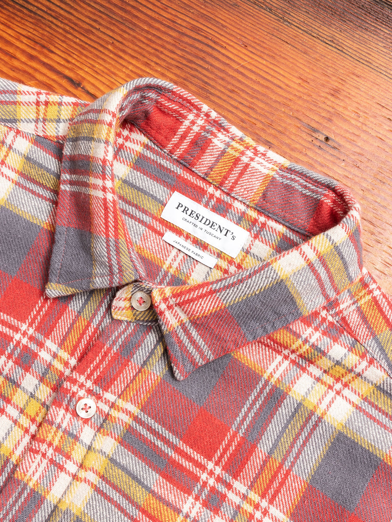 "Vespa P's" Check Flannel in Red - Image 2