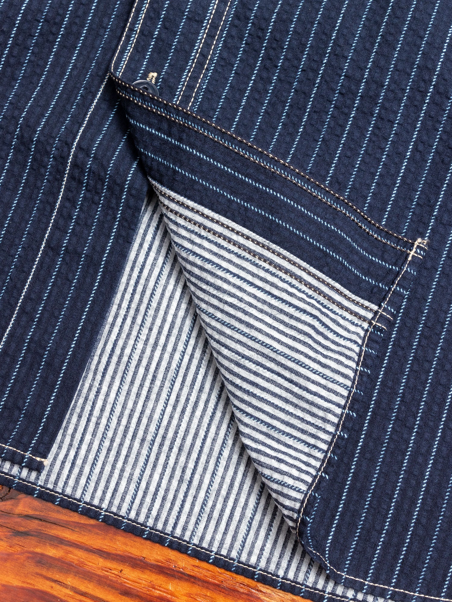 Wabash Button-Down Shirt in Navy - Image 6