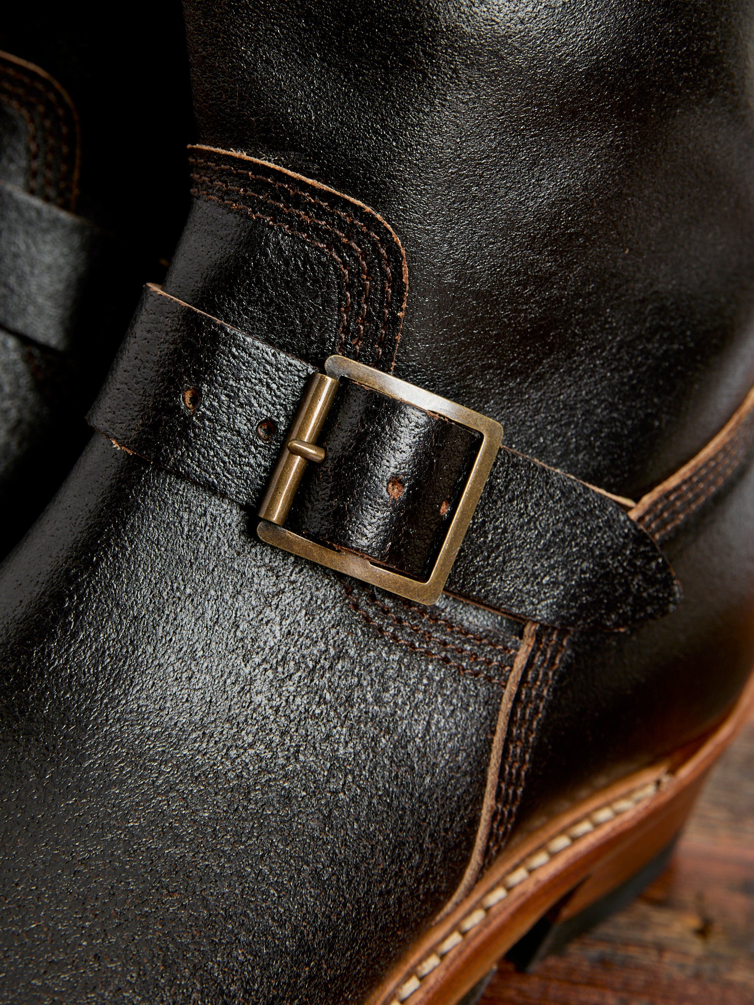 Wabash Engineer Boot in Horween Waxed Flesh Dark Brown - Image 8