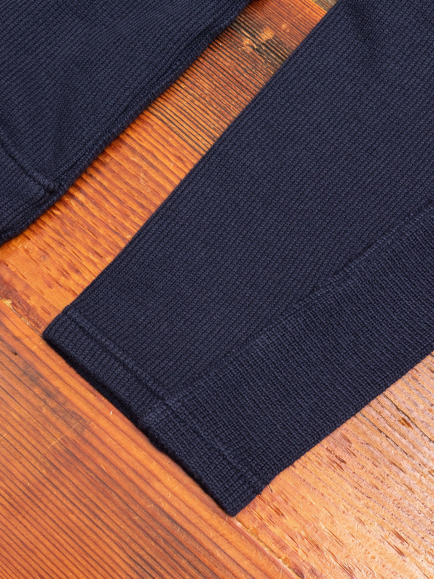 Waffle Cutover Haori Jacket in Navy - Image 4