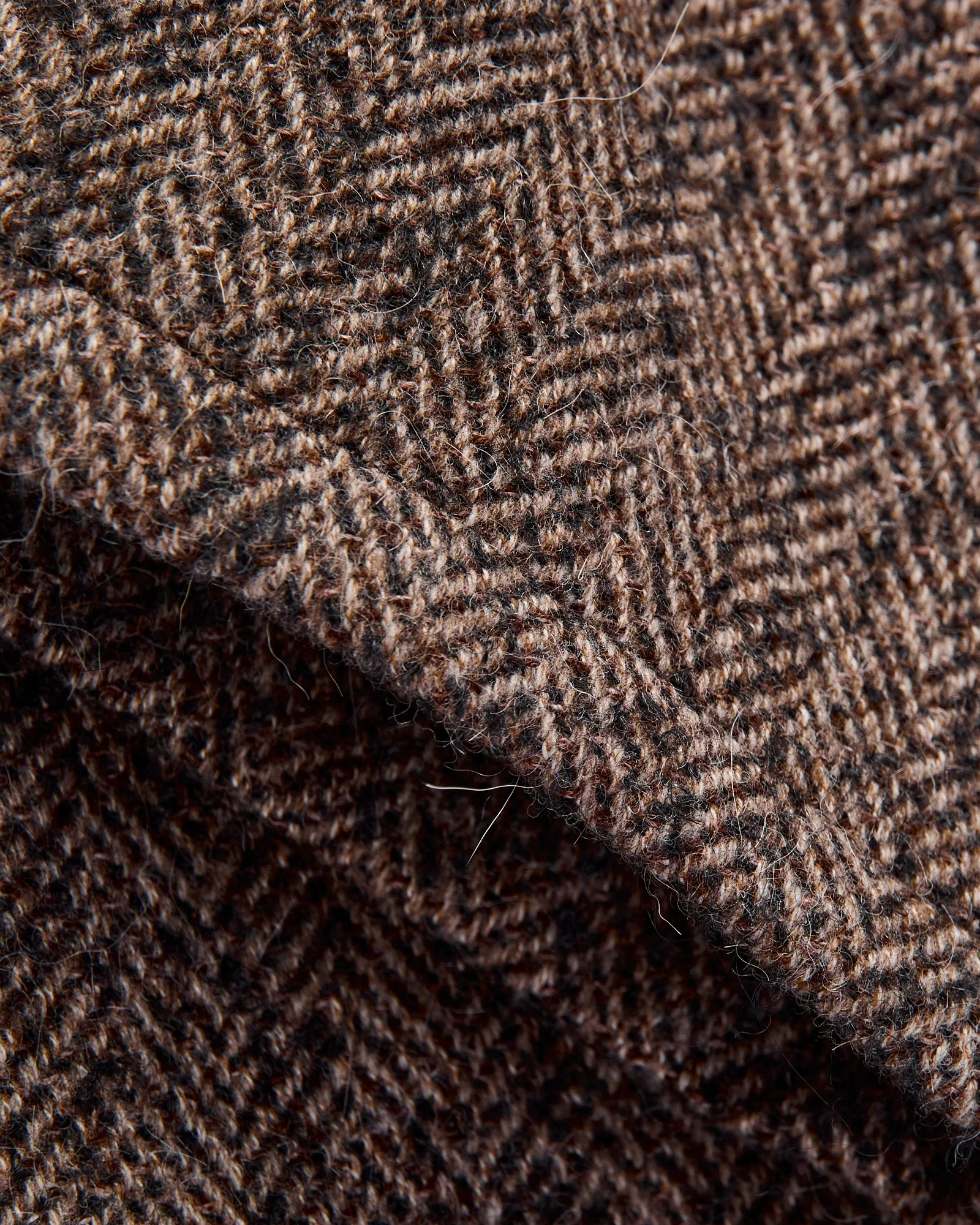 Walk Easy Trouser in Brown Herringbone - Image 7