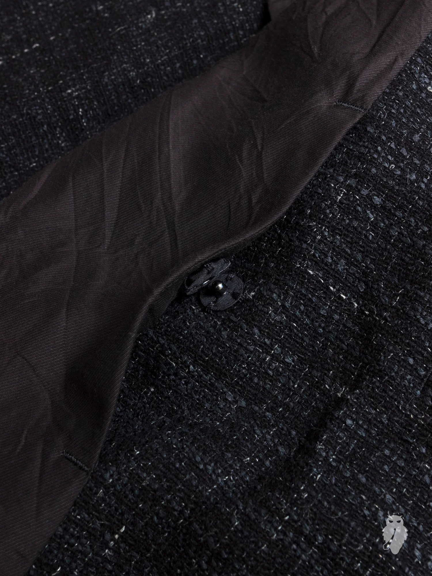 Washi Tweed Mac Coat in Black - Image 10