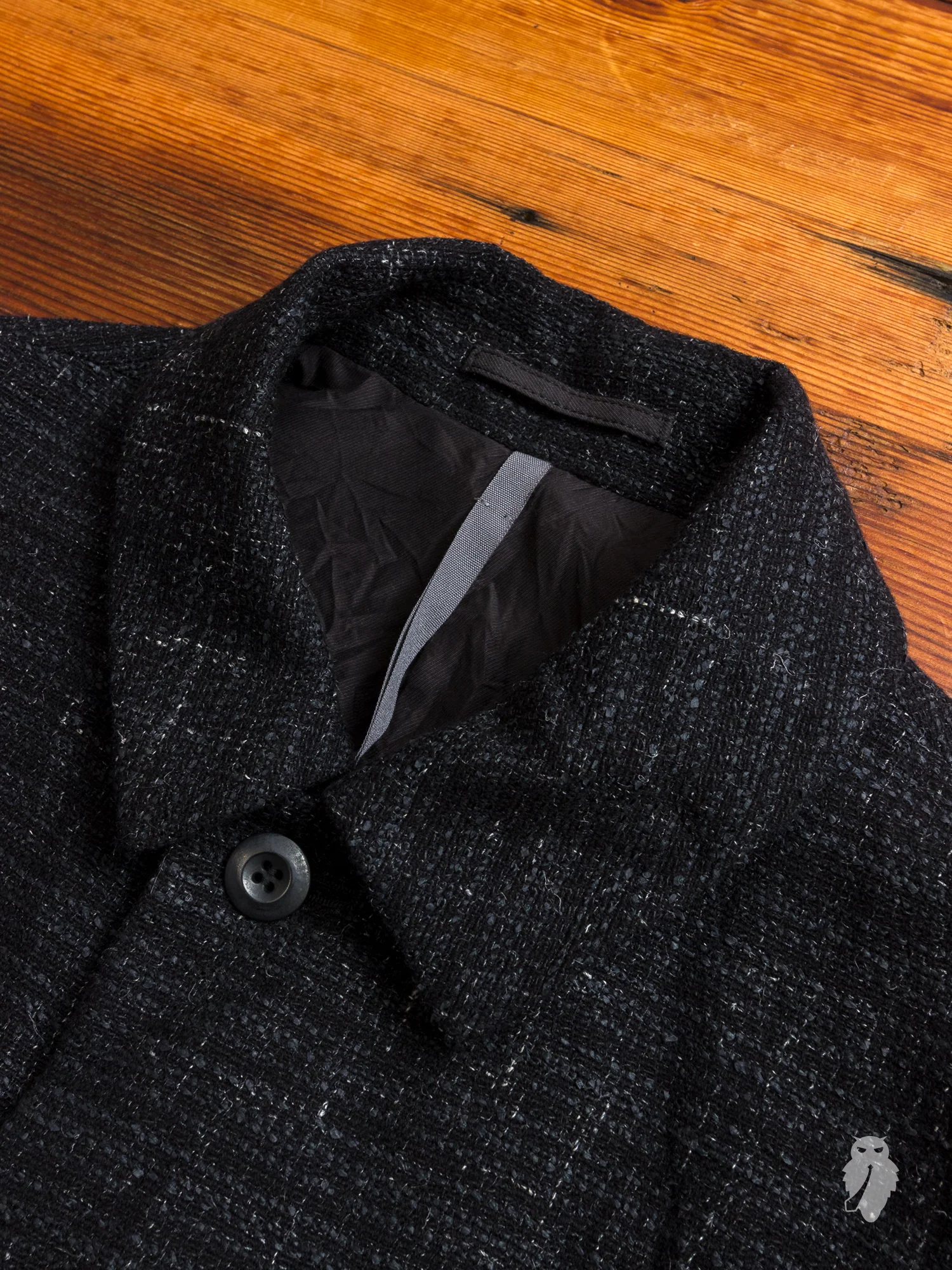 Washi Tweed Mac Coat in Black - Image 5