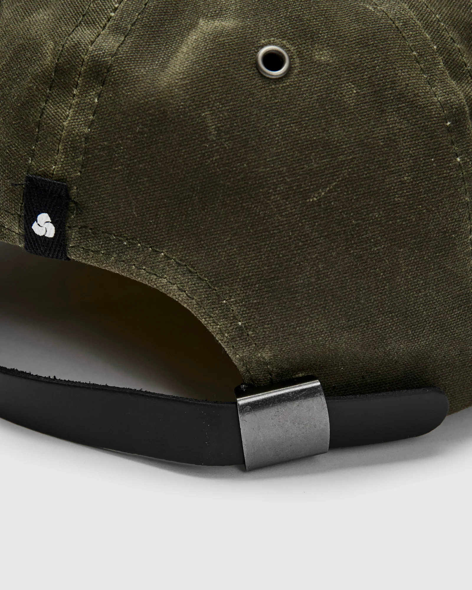 Waxed Canvas Baseball Cap in Olive - Image 5