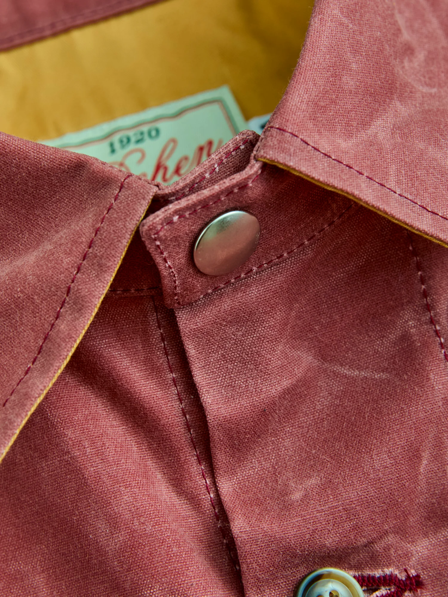Waxed Canvas Crissman Overshirt in Nautical Red - Image 8