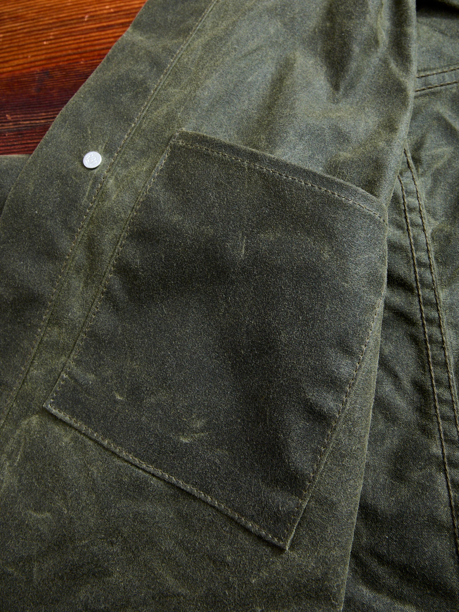 Waxed Canvas Ridgeline Supply Jacket in Olive - Image 9