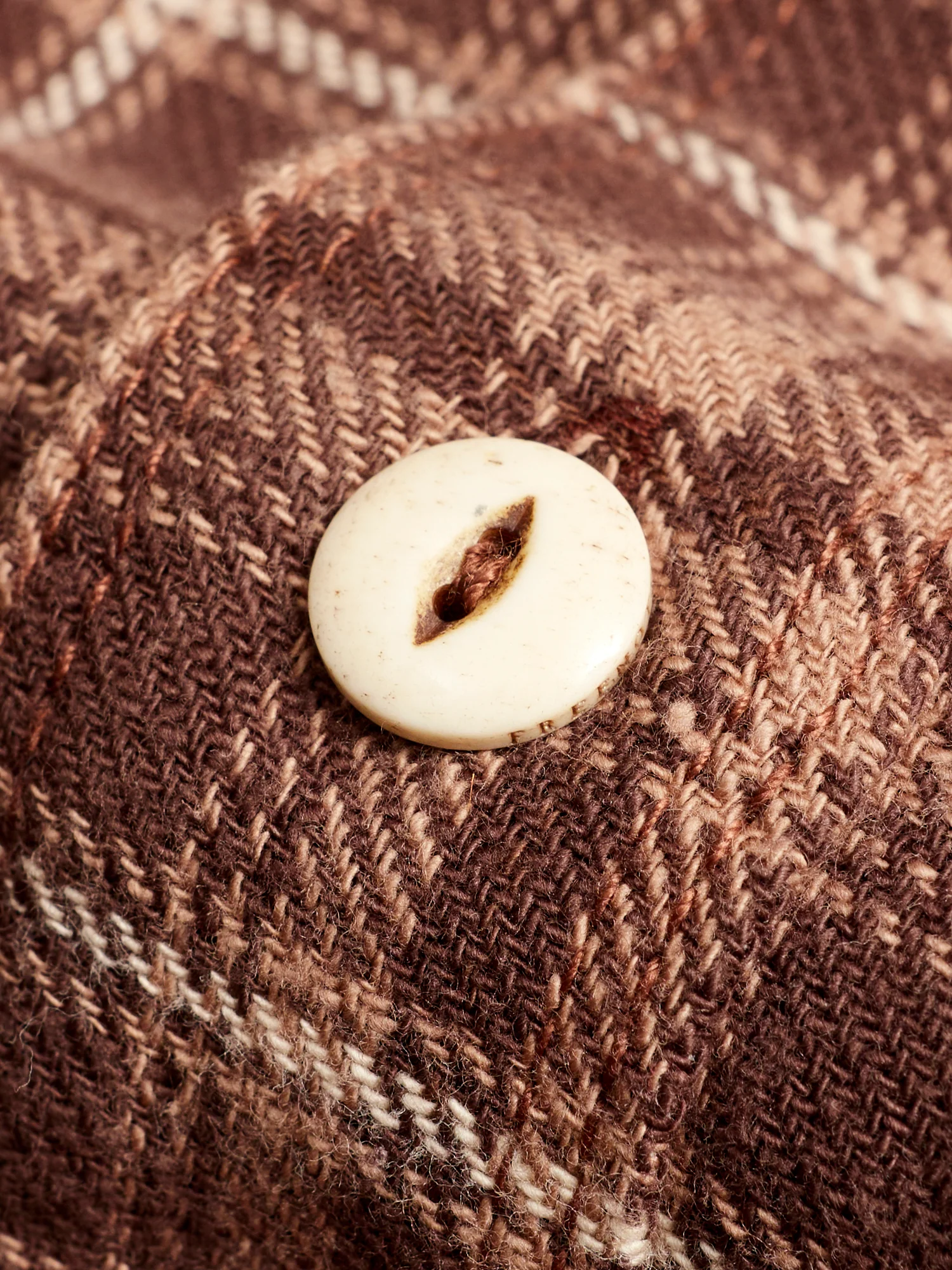 Wells Work Shirt in Brown Plaid - Image 4