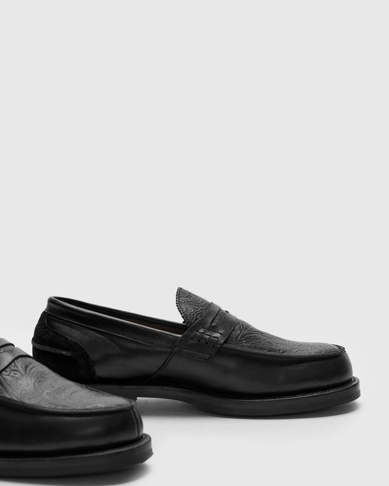 Western Loafer in Black Floral - Image 4