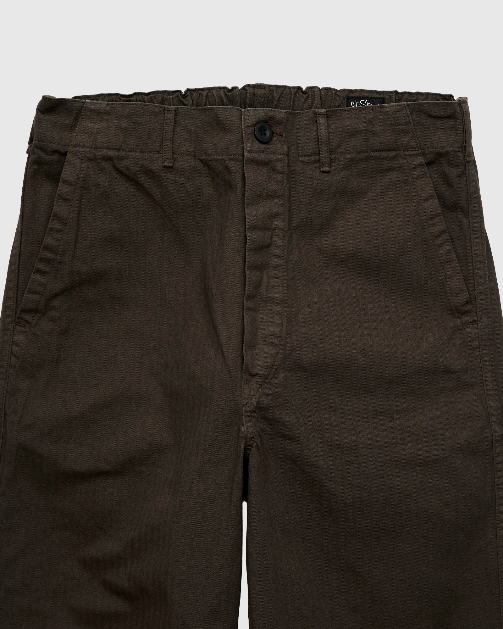 Wide Fit French Work Pants in Coffee Brown - Image 5