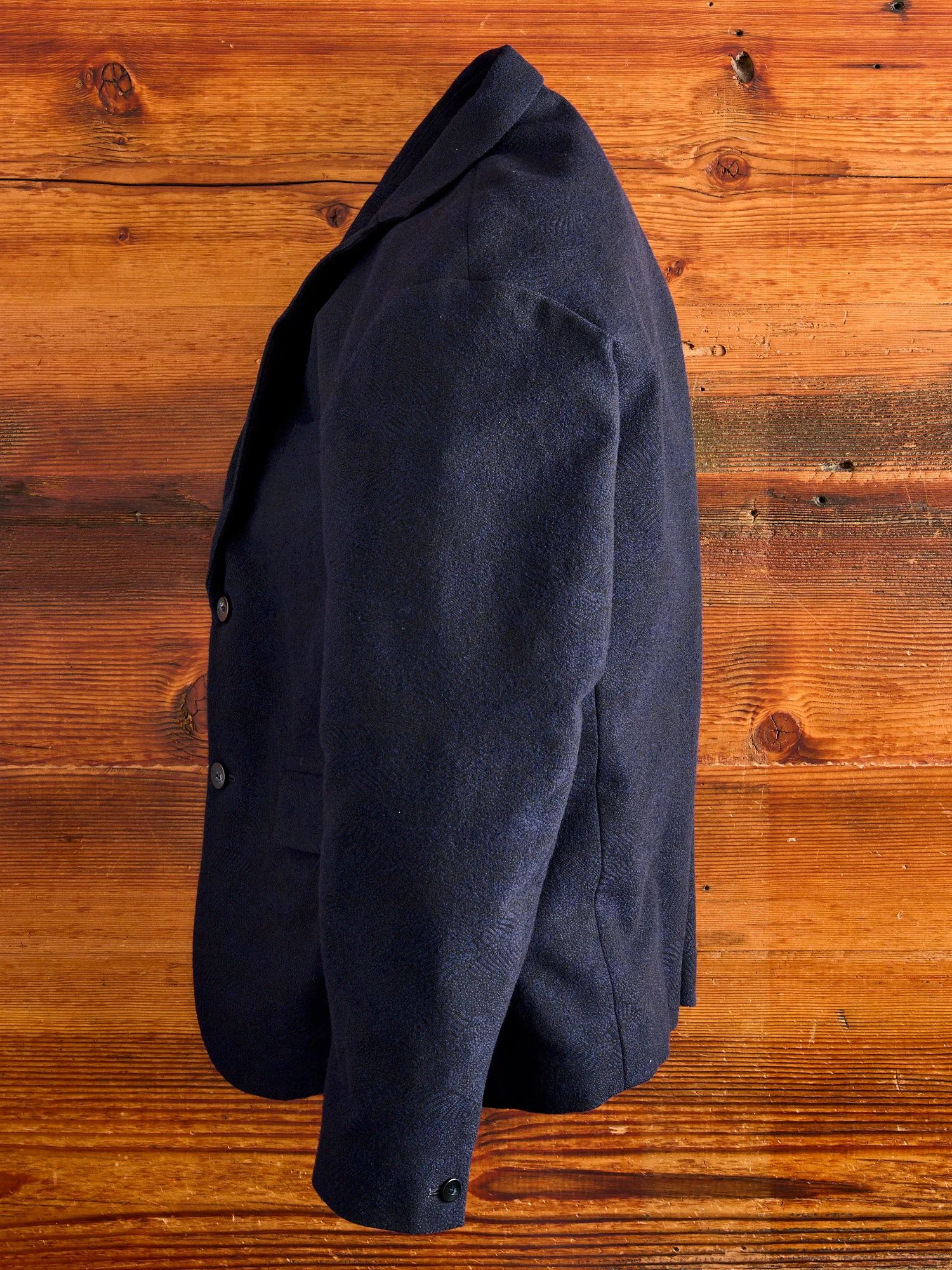 Wind Flow Jacquard 2B Jacket in Dark Navy - Image 4