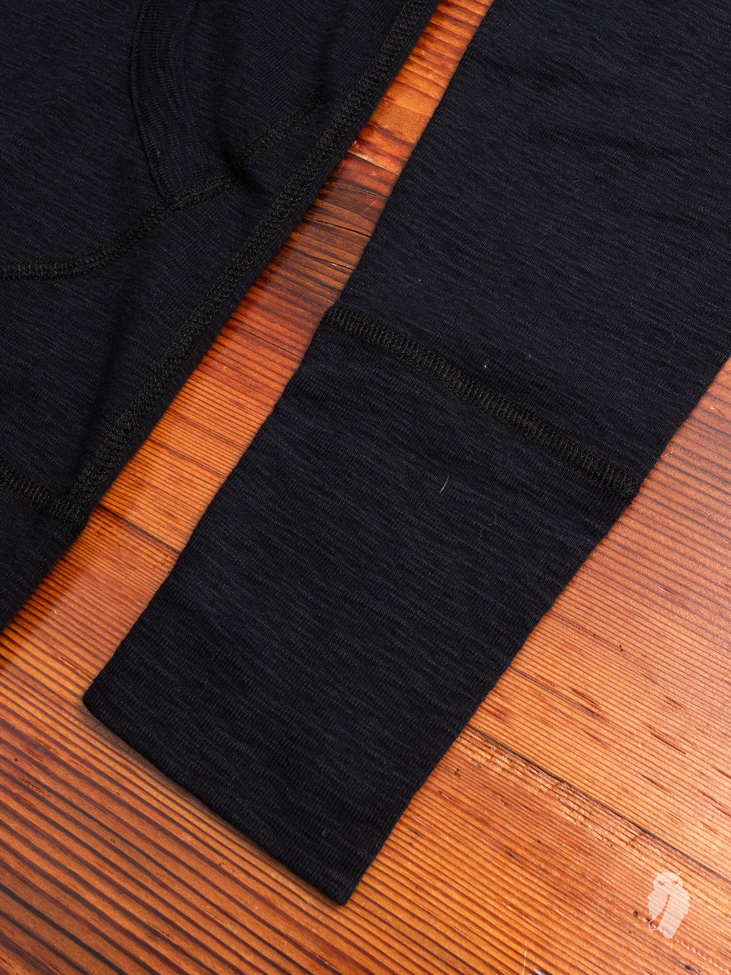 1x1 Slub Zip Hoodie in Black - Image 5