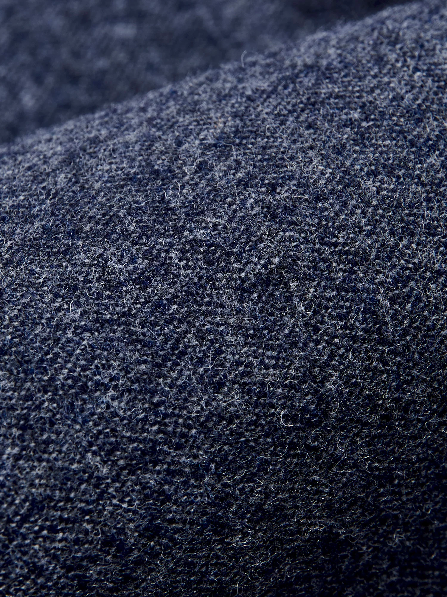 Wool Cashmere Herringbone Chore Coat in Navy - Image 8