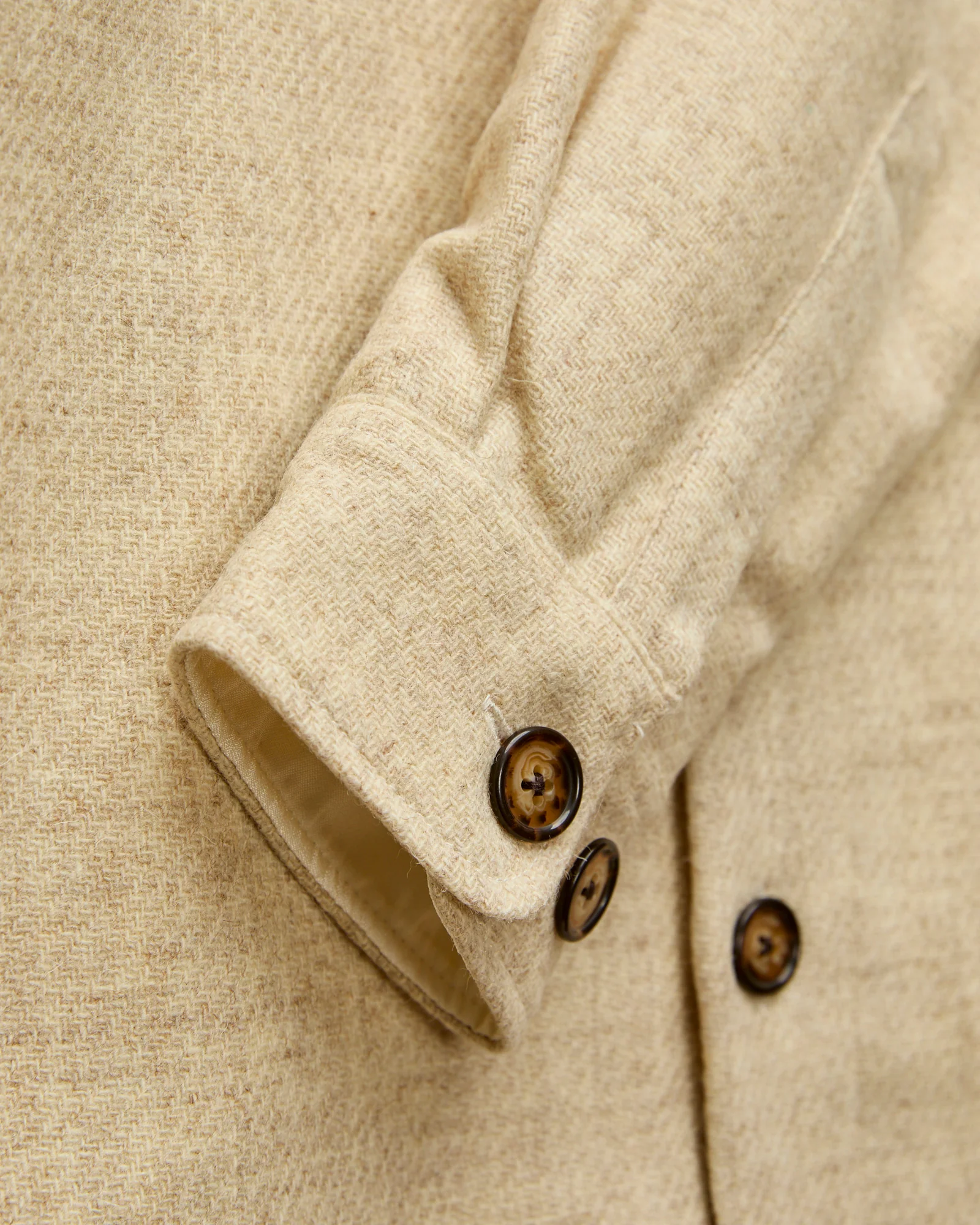 Wool Field Overshirt in Ecru - Image 6