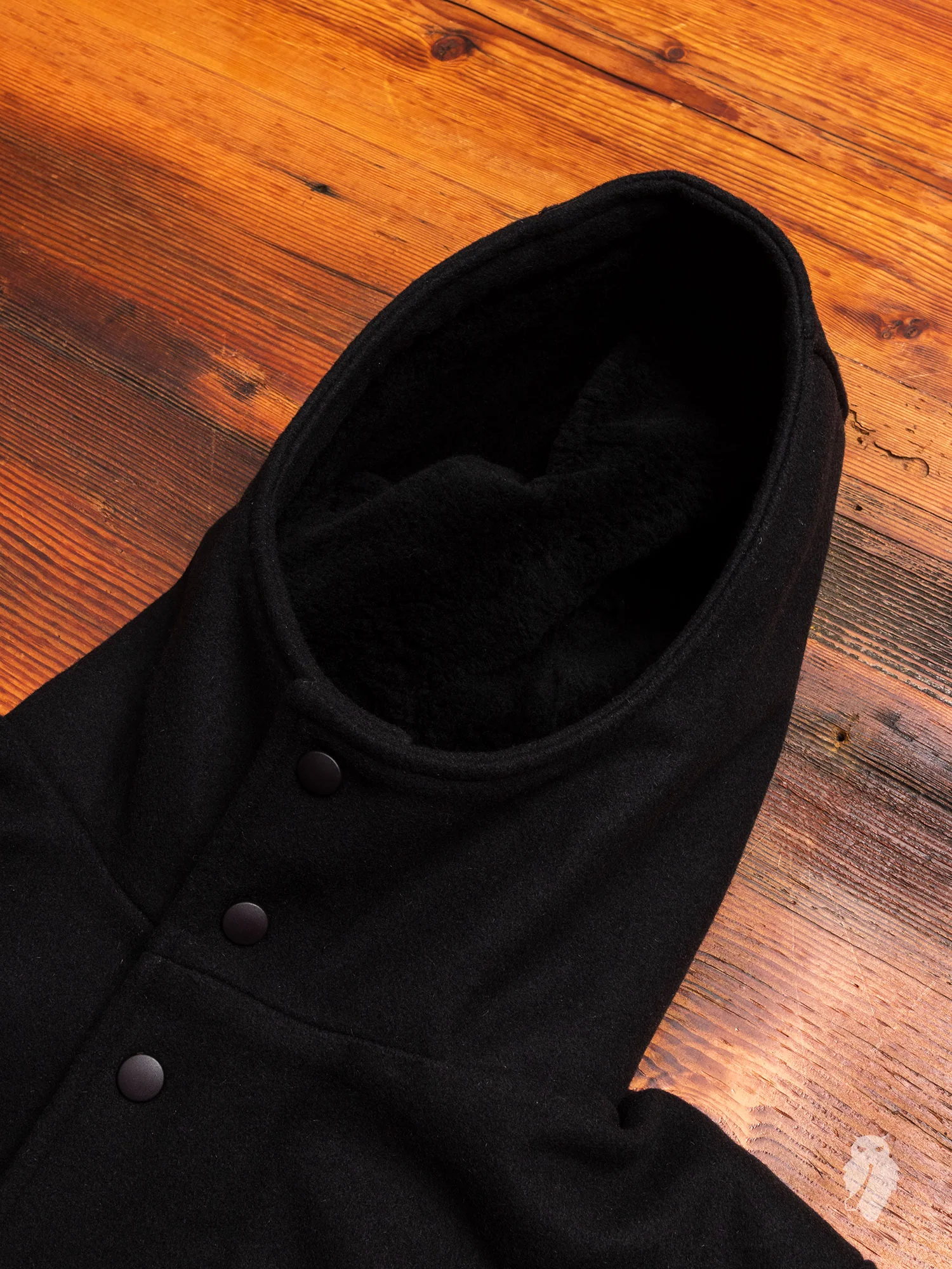 Wool Fishtail Parka in Black - Image 3