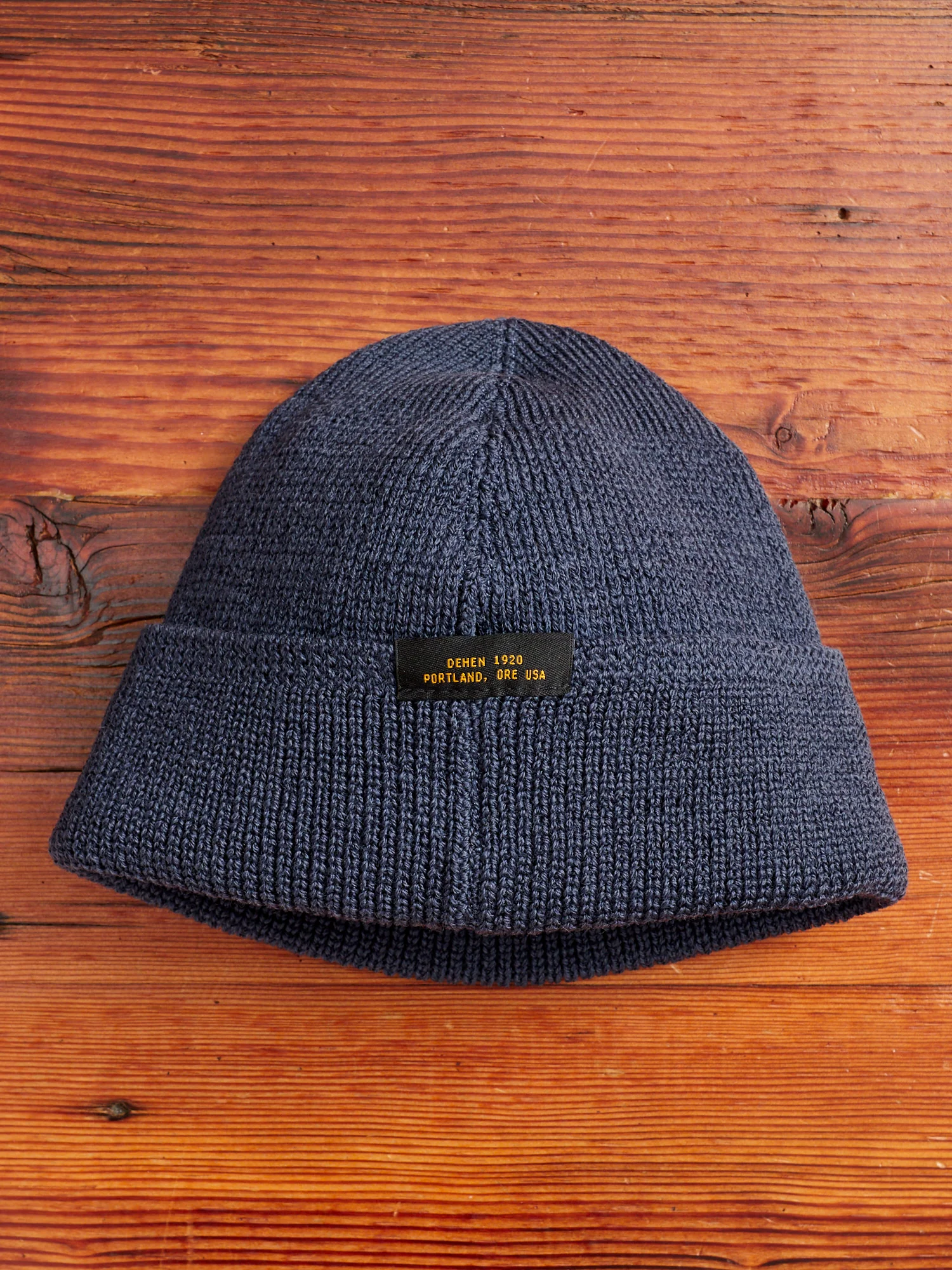 Wool Knit Watch Cap in Centennial Blue - Image 2