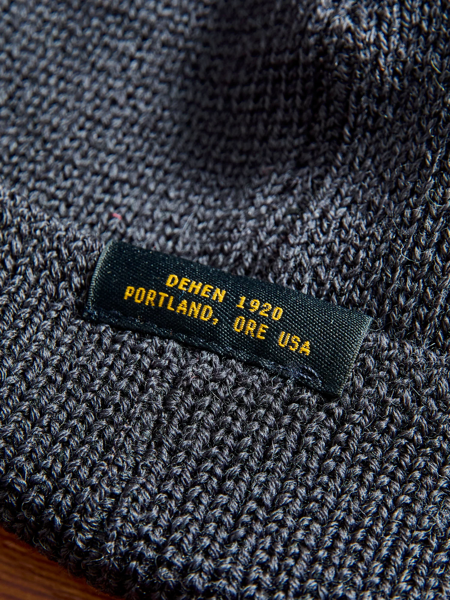 Wool Knit Watch Cap in Dark Charcoal - Image 3