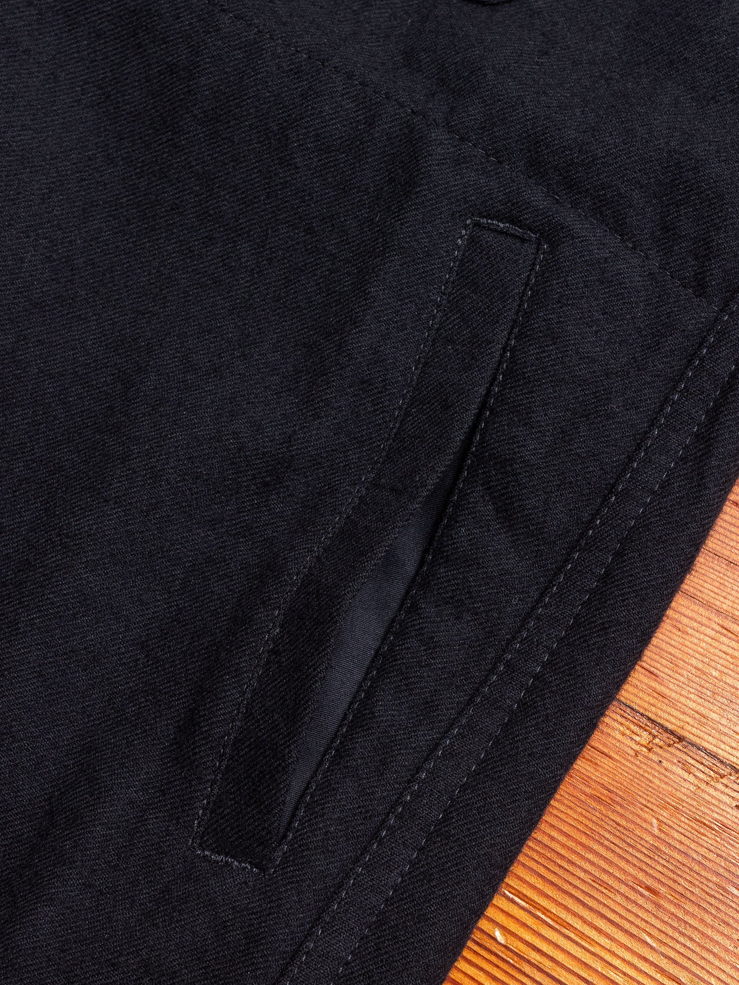 Wool Shirt Jacket in Dark Navy - Image 6