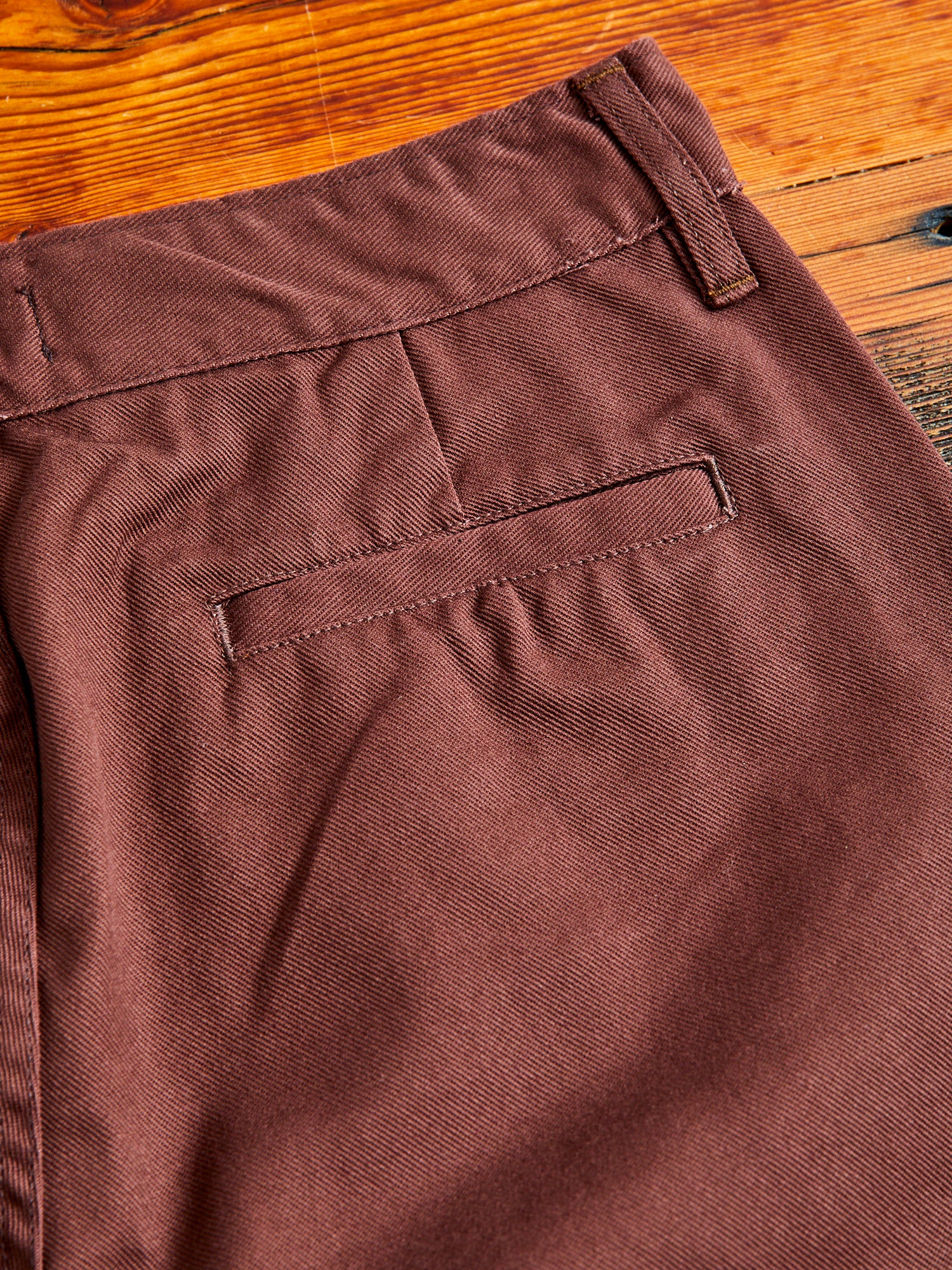 Work Pant in Brown Twill - Image 9