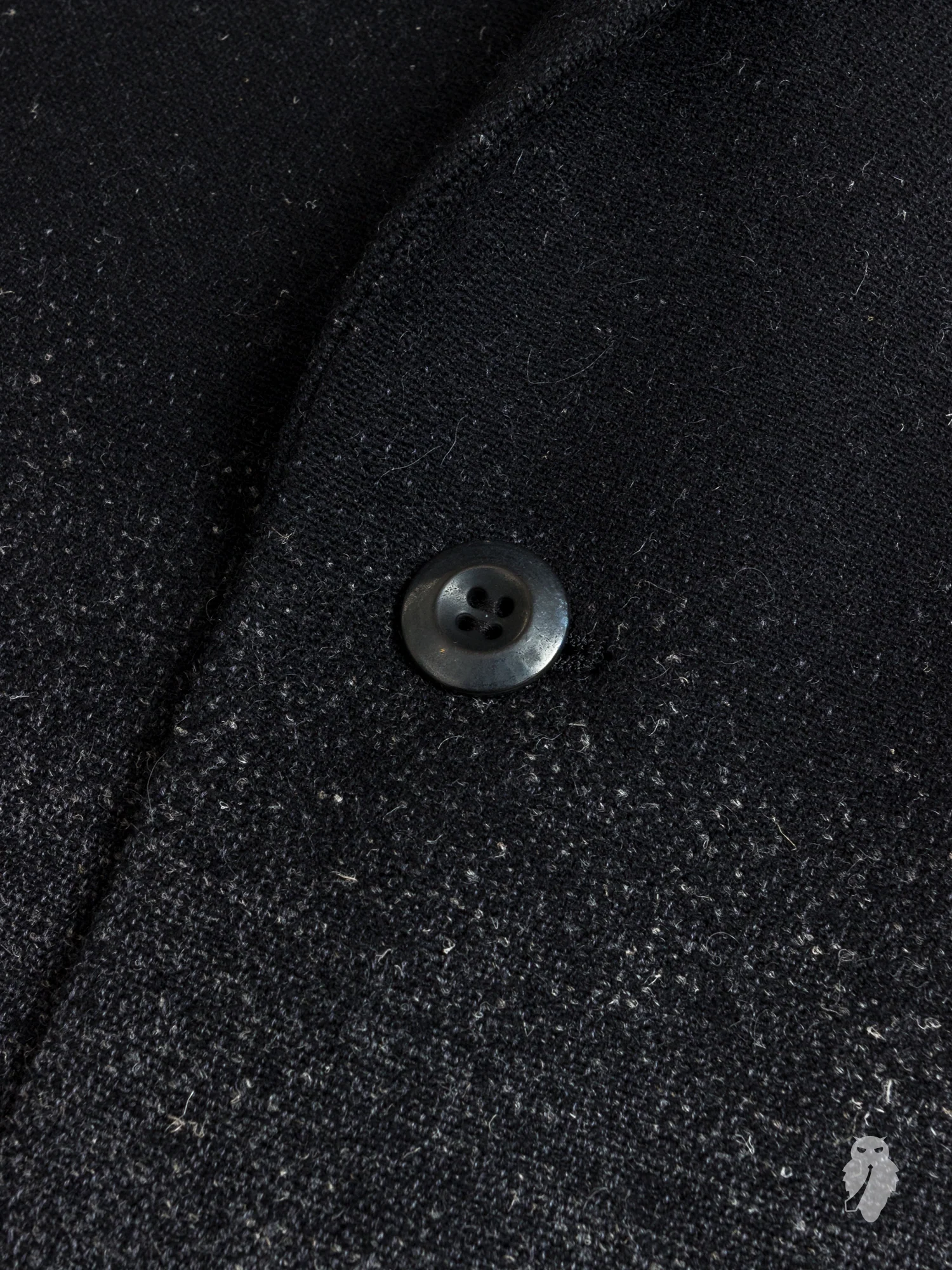 Woven Gradient Chesterfield Coat in Black - Image 5