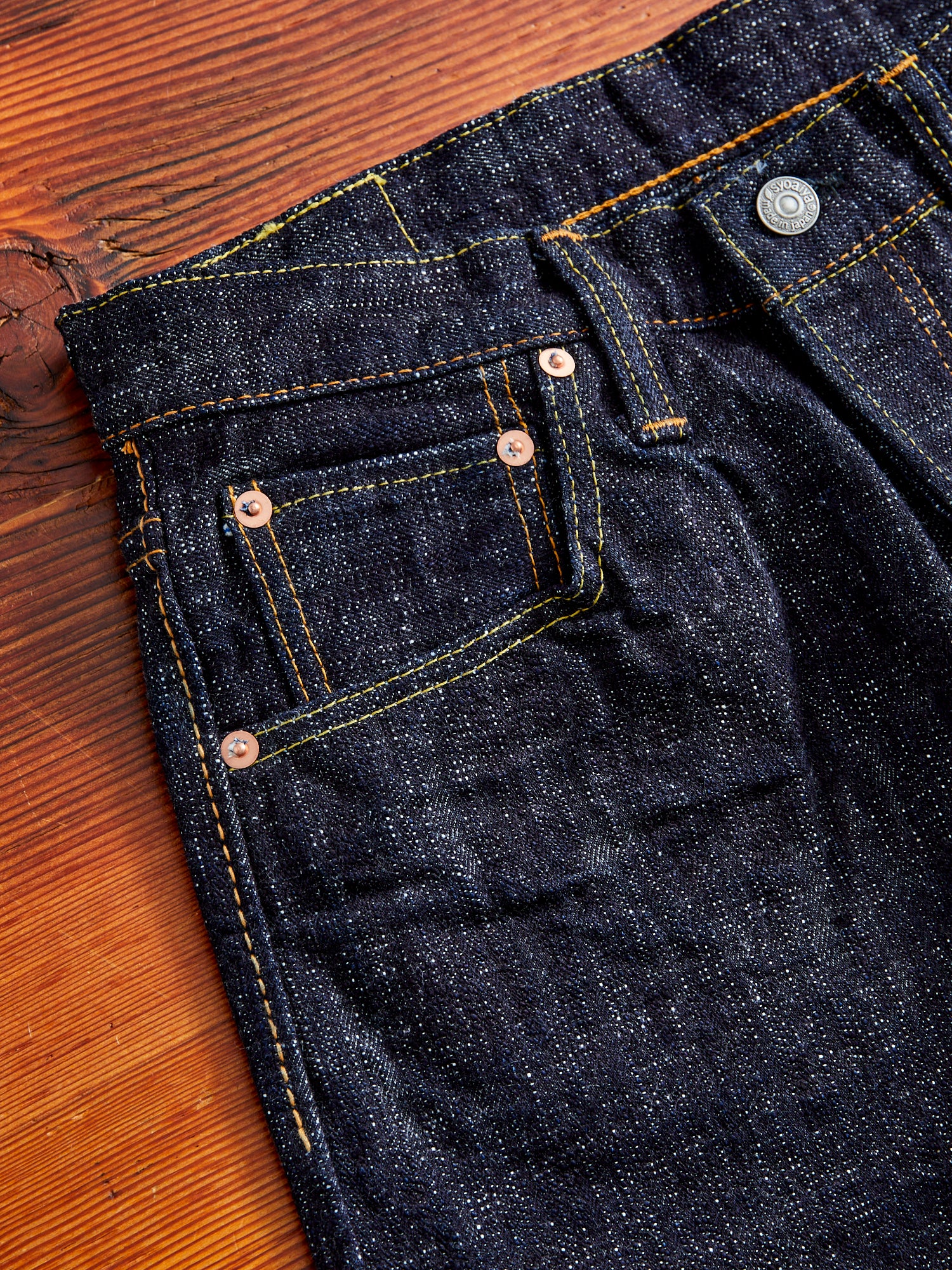 WSB-019 "Double Slub" 16oz Rinsed Selvedge Denim - Relaxed Tapered Fit - Image 6