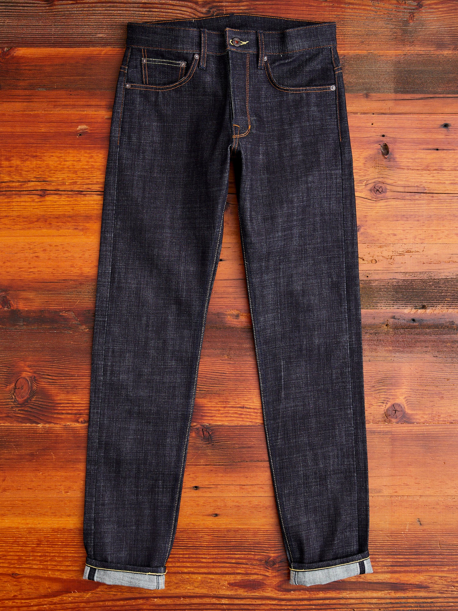 X075 14.5oz Dark Indigo Selvedge Denim - Spikes Fit - Image 3