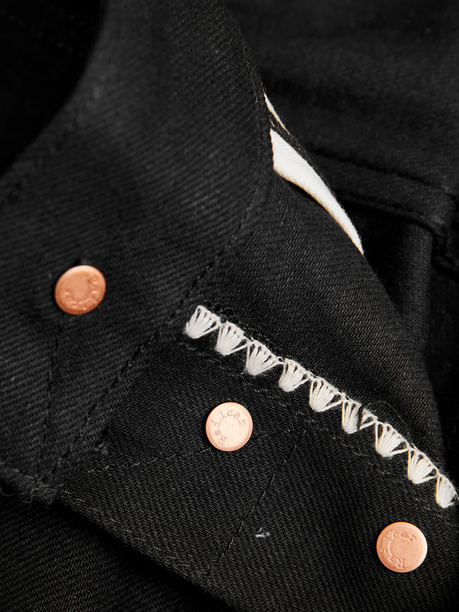 X082 14oz Double Black Selvedge Denim - Spikes Fit - Image 10