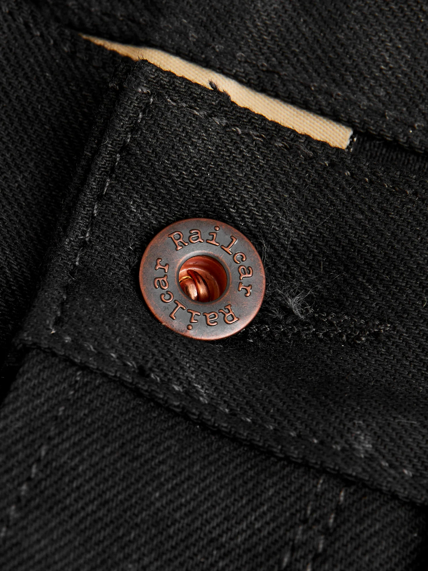 X082 14oz Double Black Selvedge Denim - Spikes Fit - Image 7